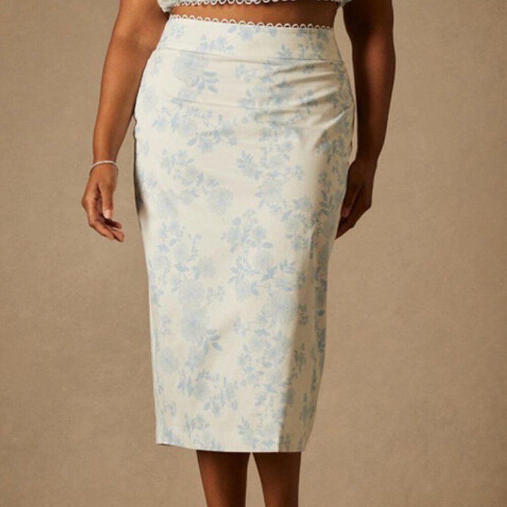 NWT Bridal by ELOQUII Printed Pencil Skirt 18